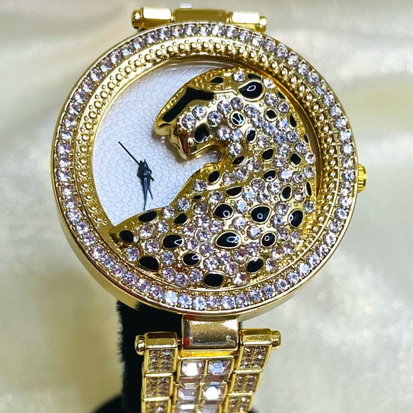 Karen Kettering Designs Accessories - 💖 Magnetic Panther Watch. Quartz, Gold Tone & Swarovski Crystals. 9 in.  /W22